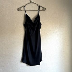 Mini cowl neck blue slip dress! Never worn!